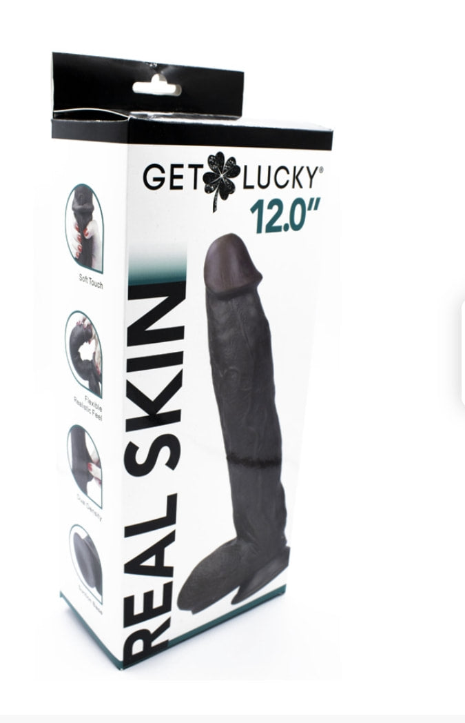 Get Lucky Real Skin 12” Dual Layer Dildo