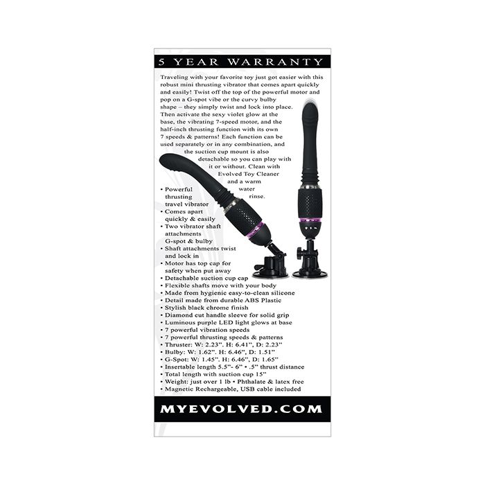 Evolved Thrust & Go Sex Machine - Black