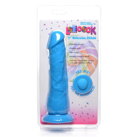 7 Inch Silicone Dildo - Berry