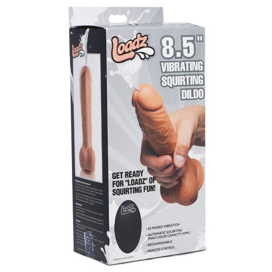 8.5 Inch Vibrating Squirting Dildo with Remote Control - Medium