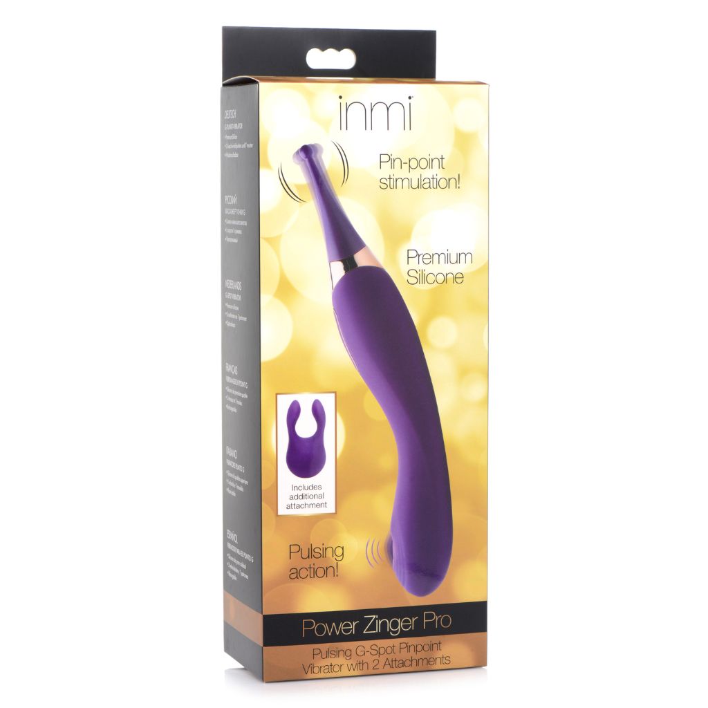 Pulsing G-spot Pinpoint Silicone Vibrator with Attachments