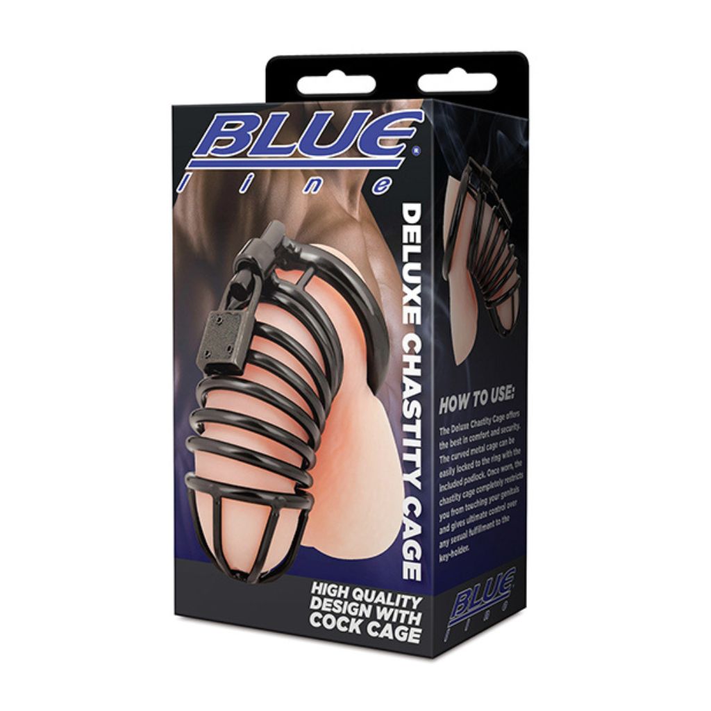 Blue Line Deluxe Chastity Cage