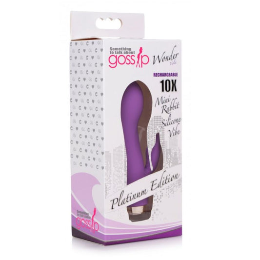 10X Wonder Mini Rabbit Silicone Vibrator - Purple