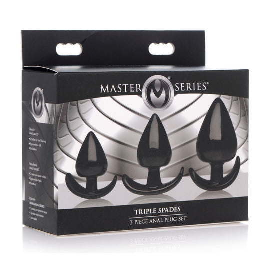 Triple Spades 3 Piece Anal Plug Set