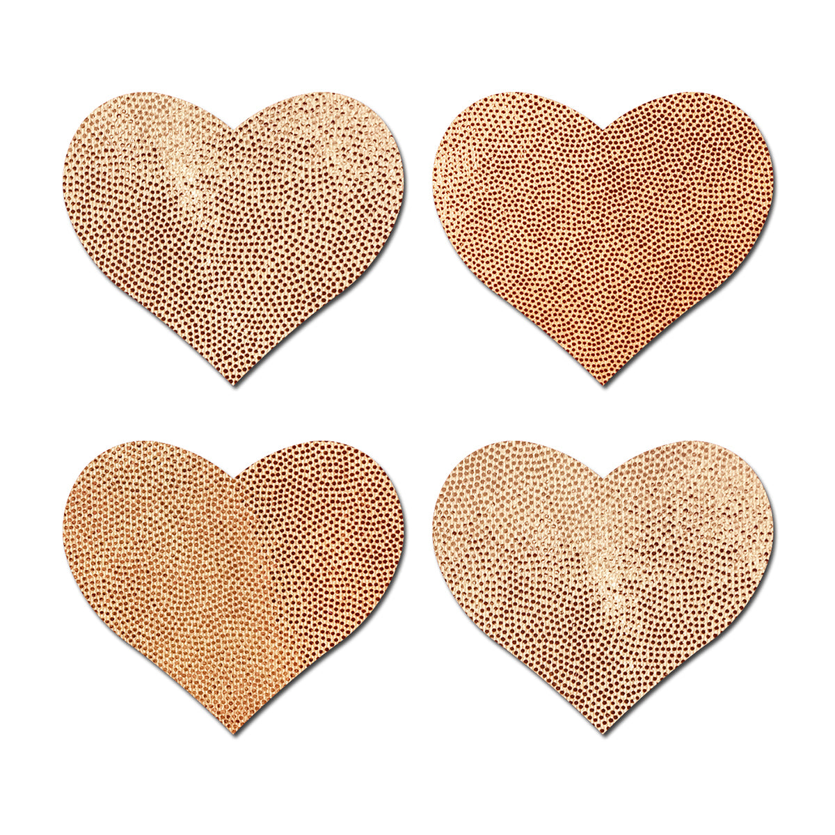 Pastease Petite Hearts 4pc - Rose Gold