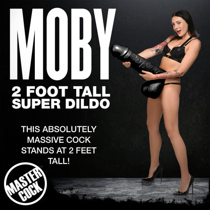 Moby Huge 2 Foot Tall Super Dildo - Black