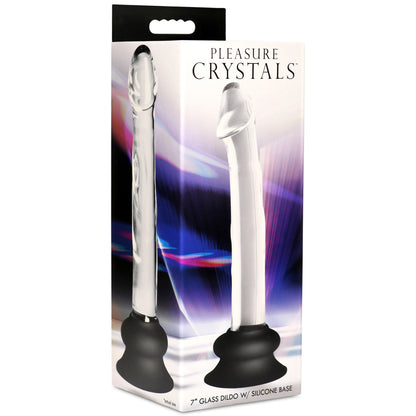 Glass Dildo with Silicone Base - 7 Inch