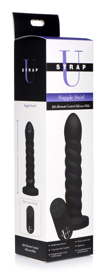 Supple Swirl 21X Remote Control Silicone Dildo