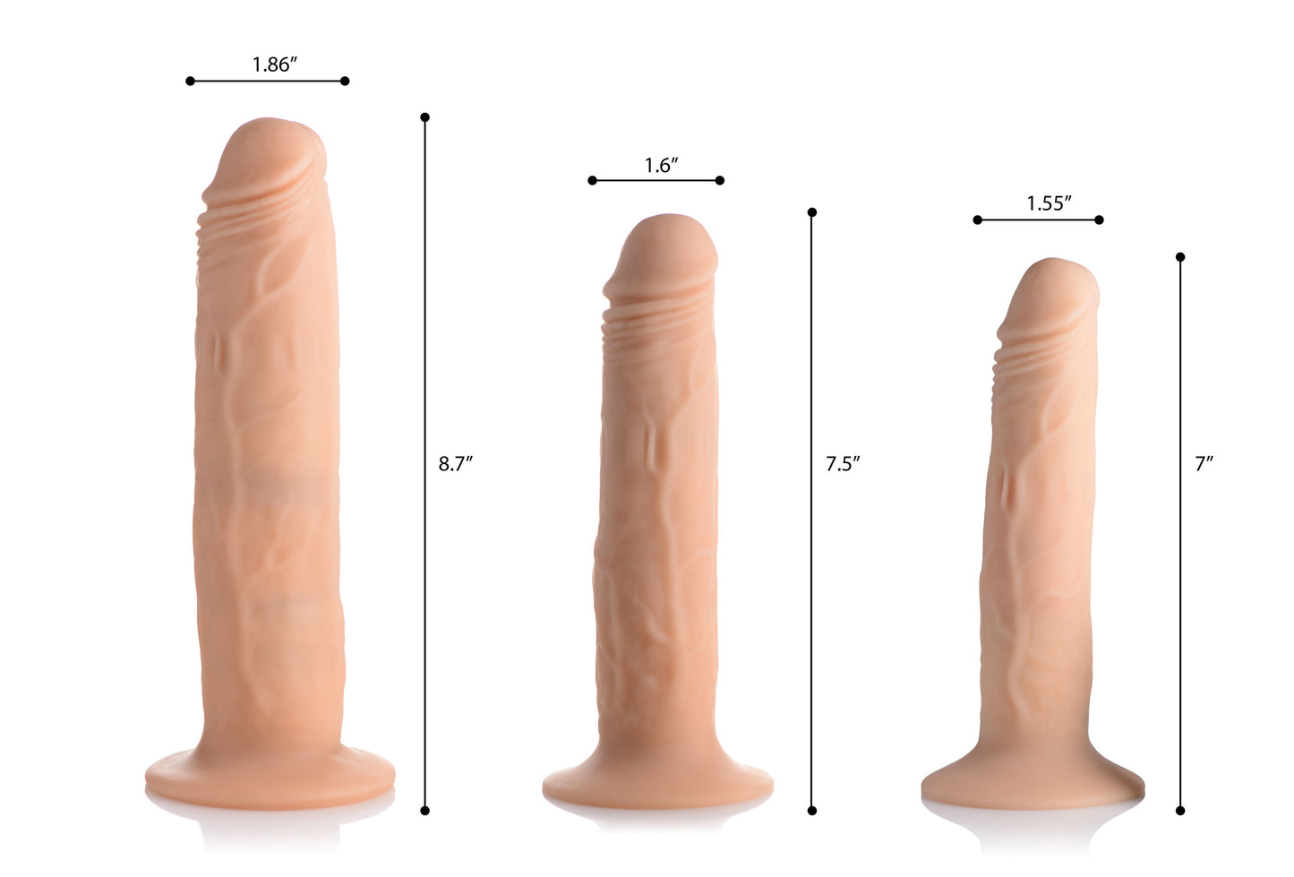 Kinetic Thumping 7X Remote Control Dildo - Medium