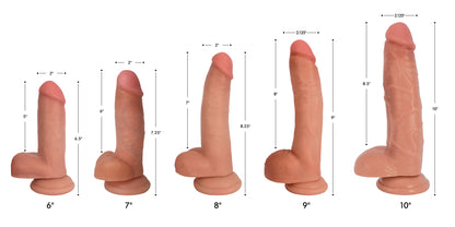 Jock Light Bareskin Dildo with Balls - 9 Inch