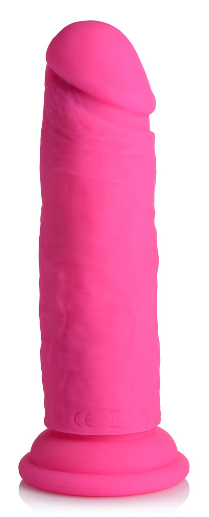 Power Player 28X Vibrating Silicone Dildo with Remote - Pink