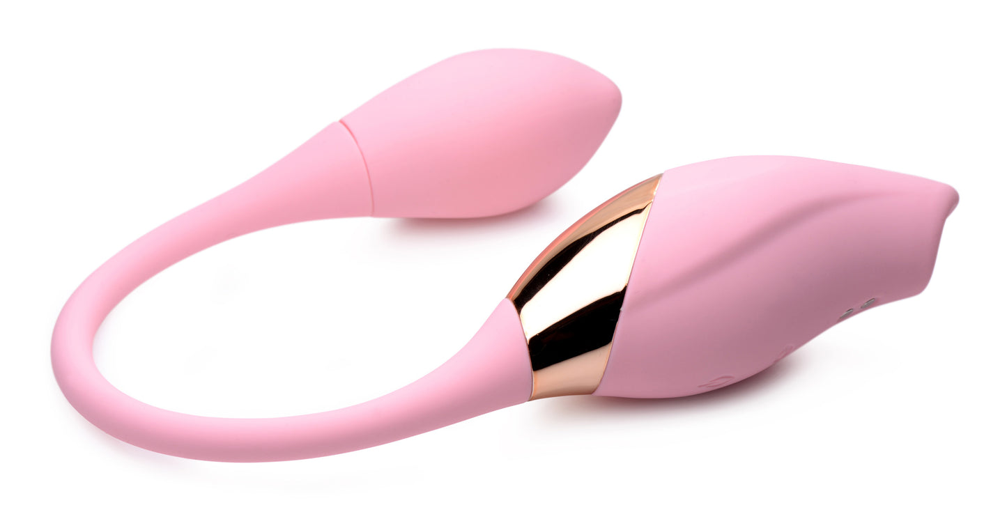 Shegasm 8X Tandem Plus Silicone Suction Clitoral Stimulator and Egg