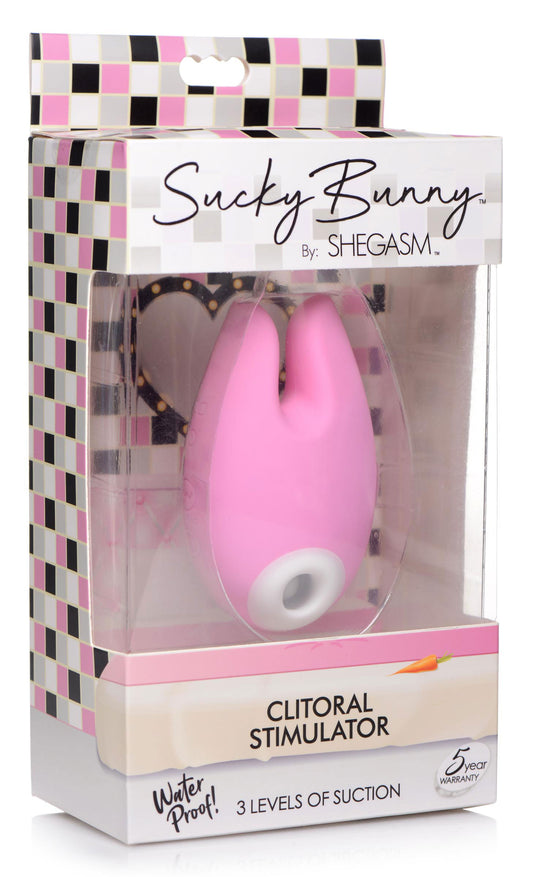 Sucky Bunny Silicone Clitoral  Stimulator - Pink