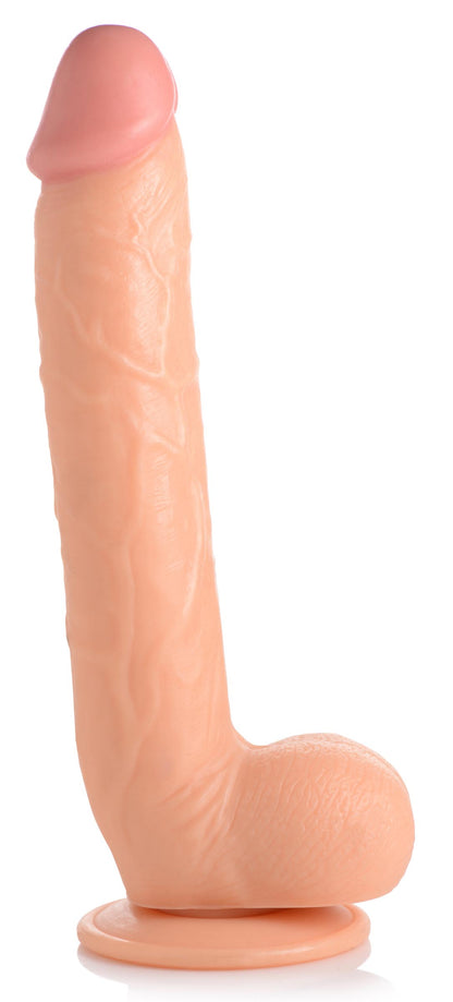 Long Logan 10 Inch Dildo with Balls - Light