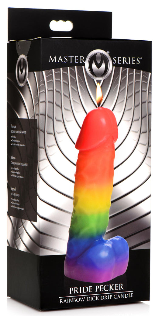 Pride Pecker Dick Drip Candle - Rainbow