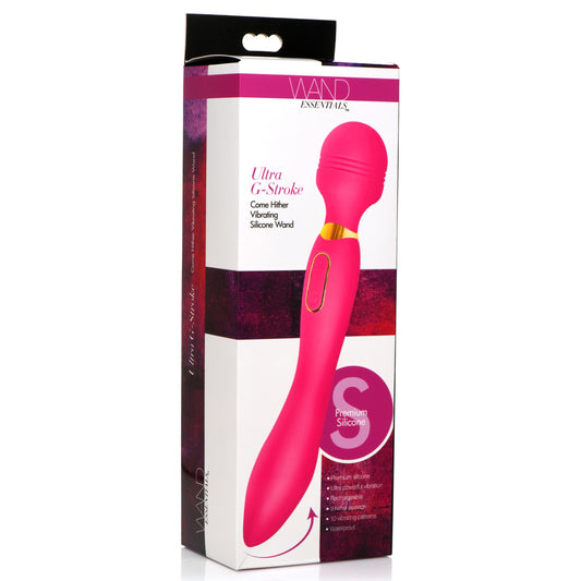 Ultra G-Stroke Come Hither Vibrating Silicone Wand