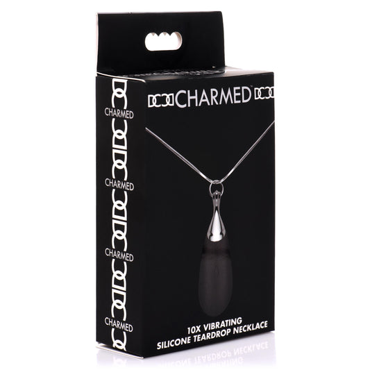 10X Vibrating Silicone Teardrop Necklace