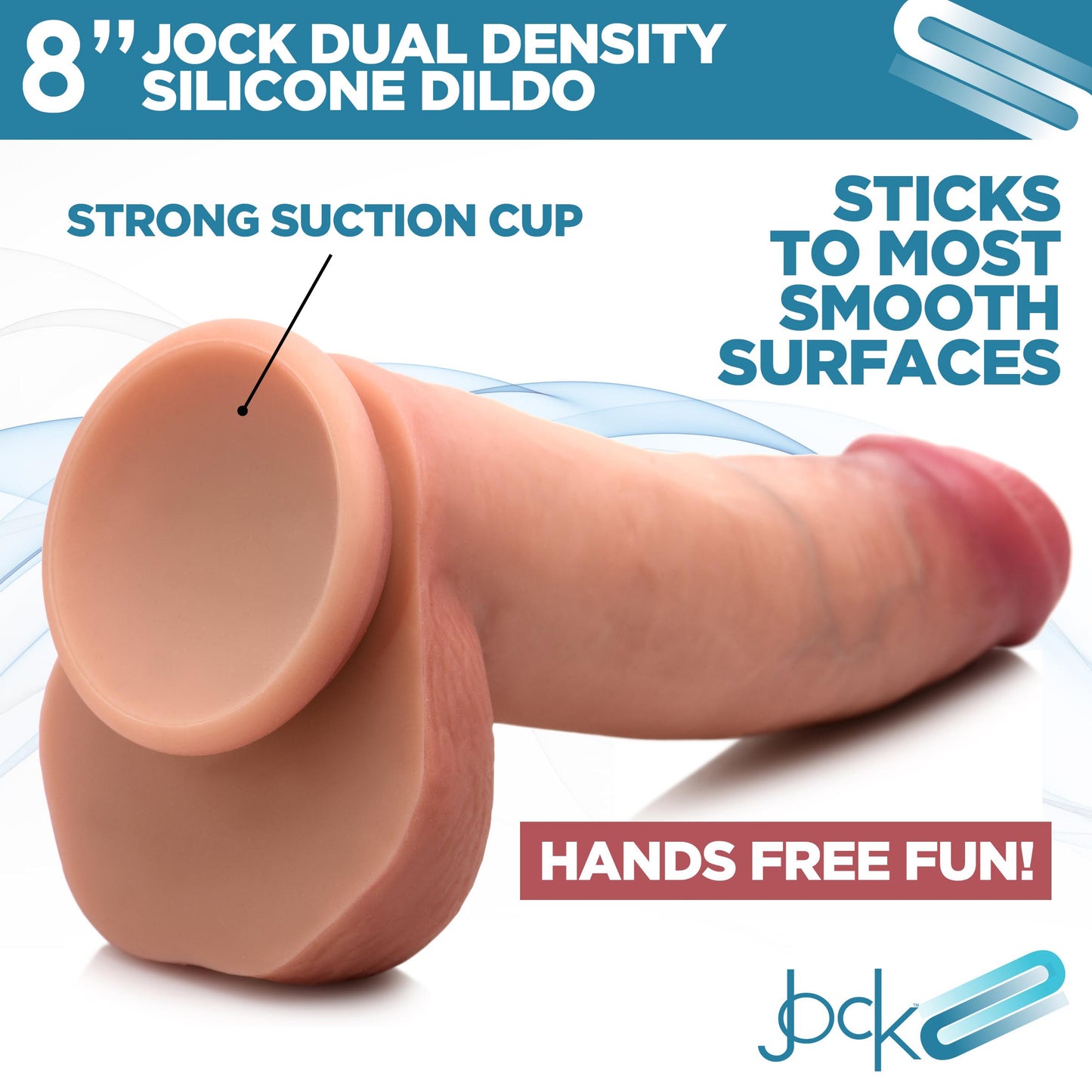 Ultra Realistic Dual Density Silicone Dildo with Balls - 8 Inch