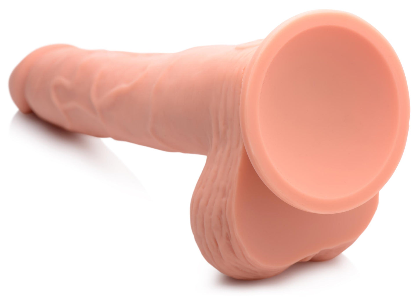 Thrusting and Vibrating 8 Inch Dildo - Light