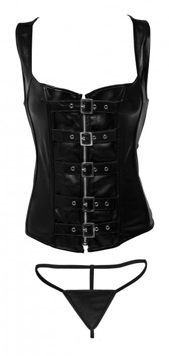 Lace-up Corset and Thong - Large (ES)