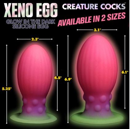 Creature Cocks Xeno Egg Glow in the Dark Silicone Egg - Large