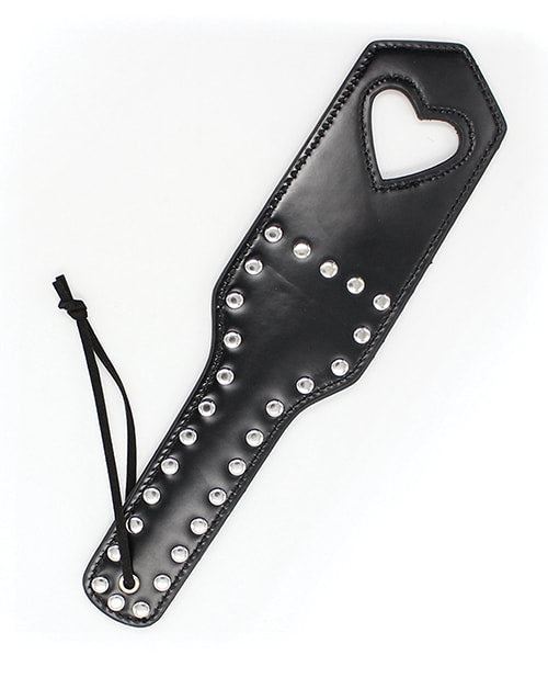 Plesur Cut-Out Heart w-Studs Paddle - Black