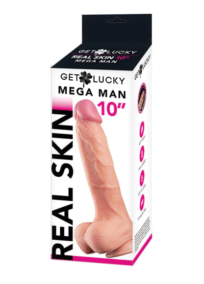 Get Lucky 10" Silicone Dong-Tan