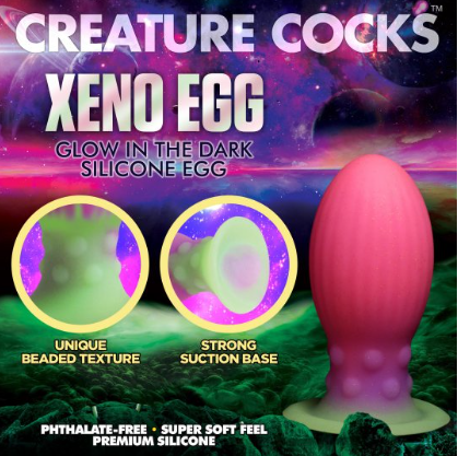 Creature Cocks Xeno Egg Glow in the Dark Silicone Egg - Large